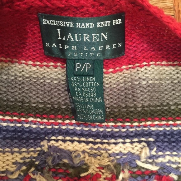RALPH LAUREN  Navajo Southwest  Hand-Knit Cardigan - Picture 8 of 8
